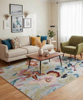Enchanted Garden: Modern Hand-Tufted Floral Wool Rug