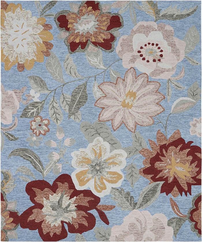 Botanical Bloom: Hand-Tufted Floral Wool Area Rug