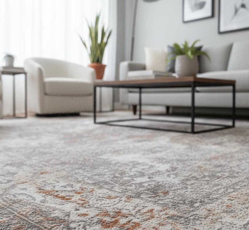 Silver Ivory Hand-Knotted Area Rug-Wool & Bamboo Silk Rug 10x14 ft and 12x15 ft Elegant Distressed Traditional carpet