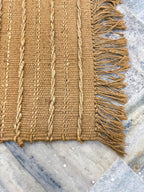 Modern Striped Jute Rug | 5x9 ft Black & Natural Area Mat