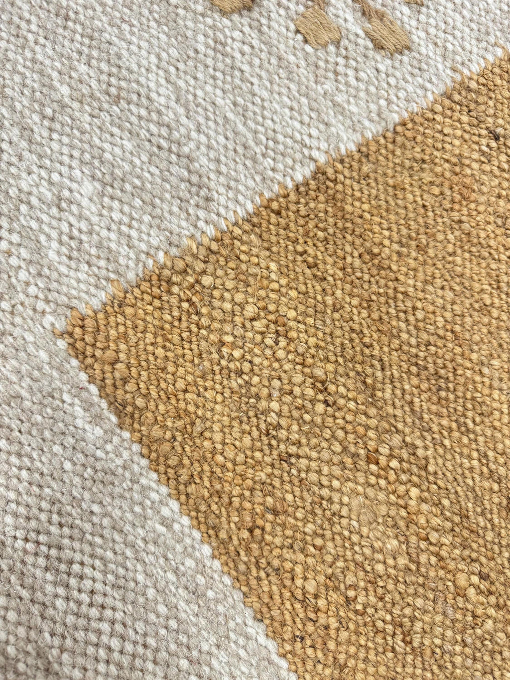 5x8 White and Natural Jute Area Rug | Eco-Friendly Hand-Woven Scandi Boho Carpet