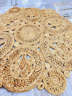 Handmade Jute 3.5x3.5 round Rug, Boho Entryway Jute Area Rug
