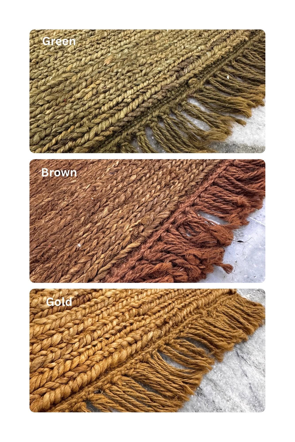5x8 Jute Braided Rug, Natural Rustic Handwoven Area Rug