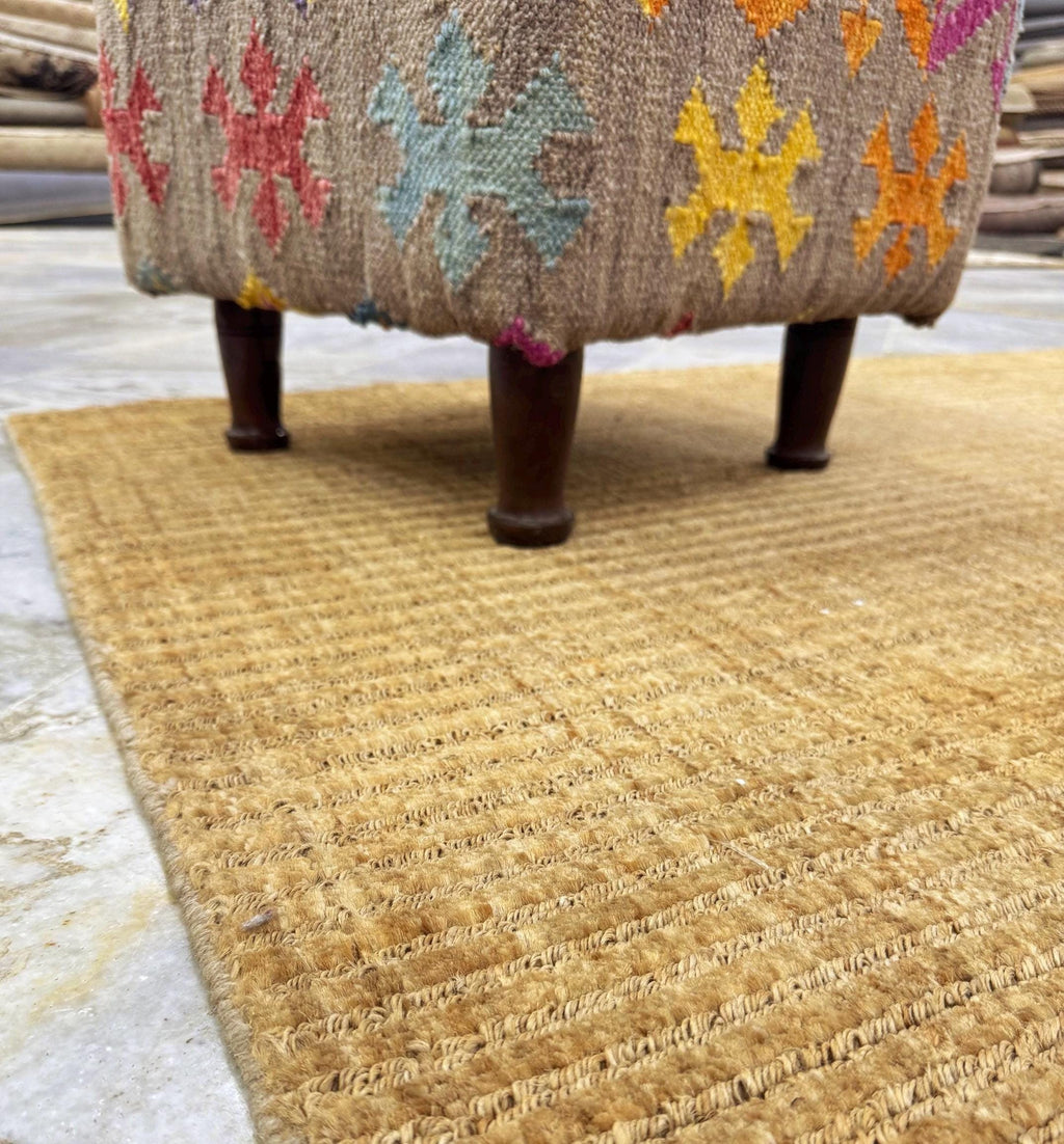 Natural Jute 4x6 Handwoven Area Rug | Minimalist Coastal Boho Decor