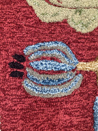 Vintage Floral Hand-Tufted Wool Rug – 5x8 Red Botanical Area Rug