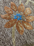 Hand-Tufted Floral Wool Rug | Earthy Terracotta & Sage | 5'x8'