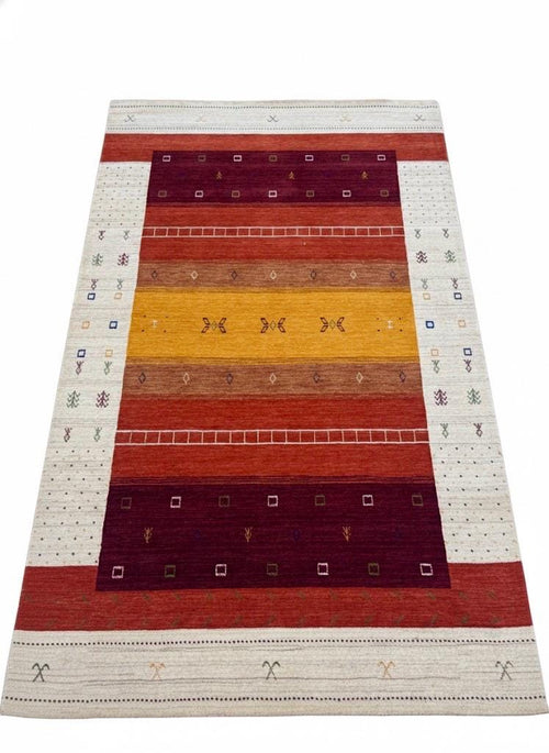 5x8 Vintage Persian Gabbeh Area Rug