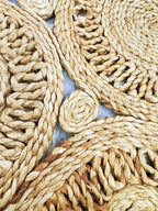 Handmade Jute 3.5x3.5 round Rug, Boho Entryway Jute Area Rug
