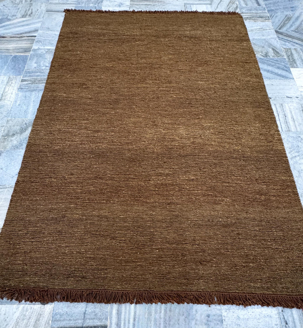 5x8 Jute Braided Rug, Natural Rustic Handwoven Area Rug