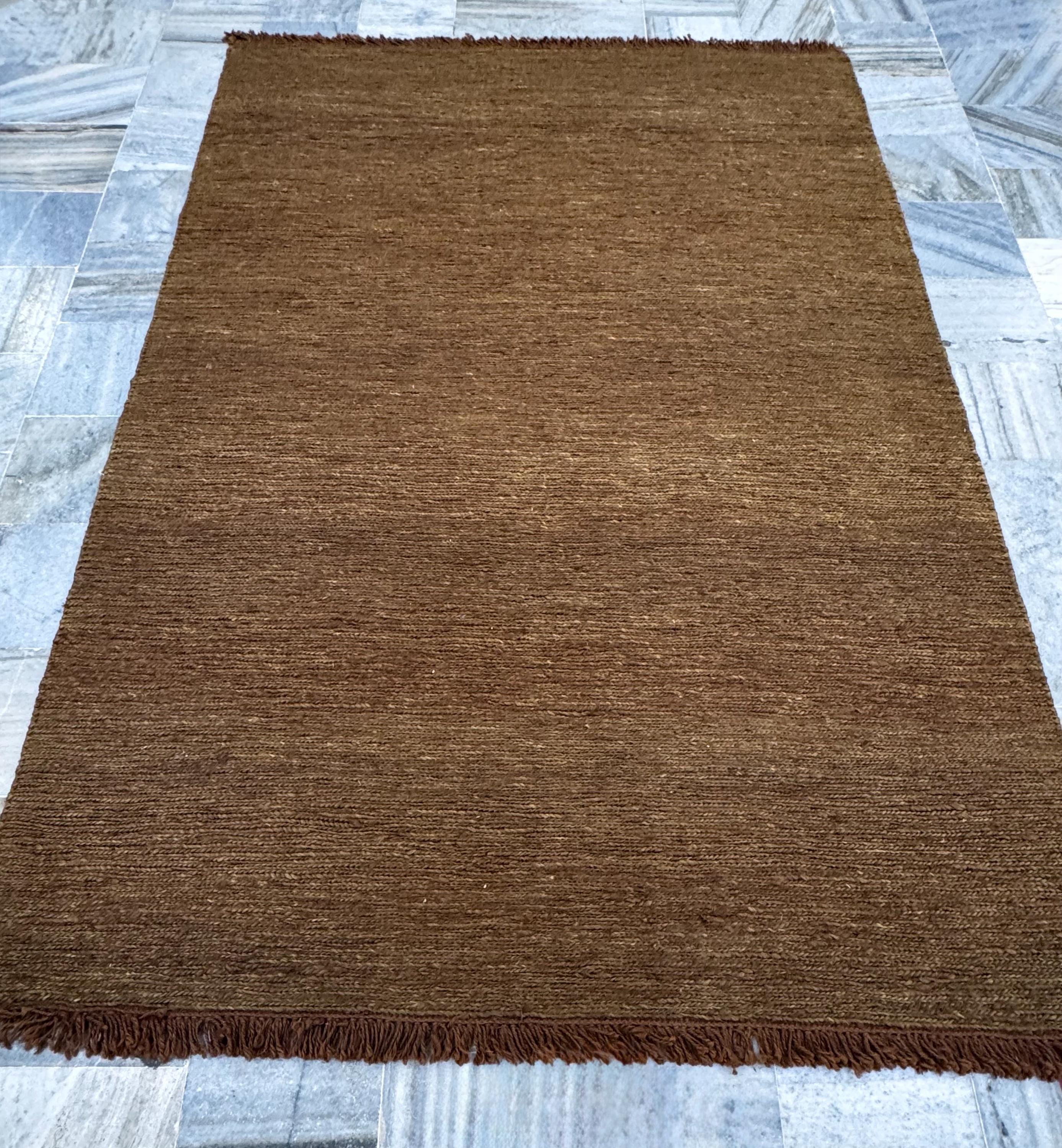 5x8 Jute Braided Rug, Natural Rustic Handwoven Area Rug