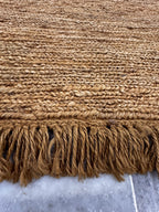 5x8 Jute Braided Rug, Natural Rustic Handwoven Area Rug