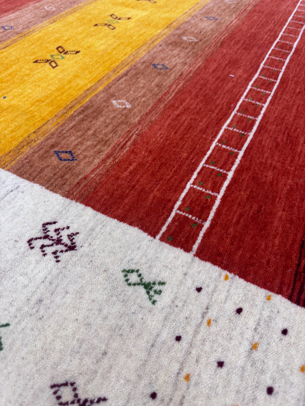 5x8 Vintage Persian Gabbeh Area Rug