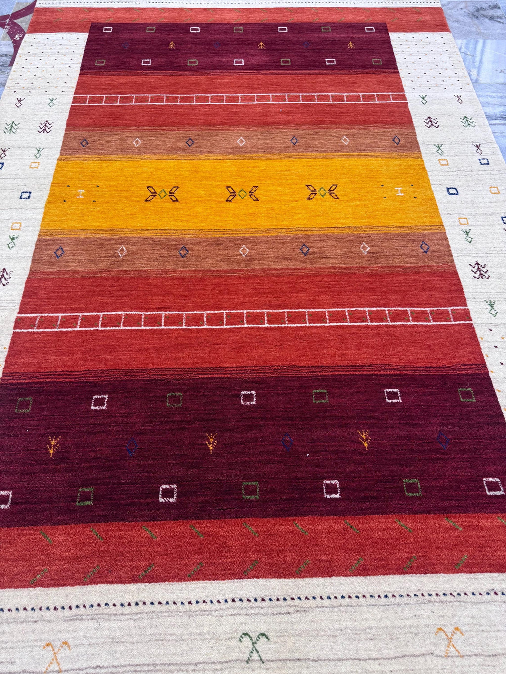 5x8 Vintage Persian Gabbeh Area Rug