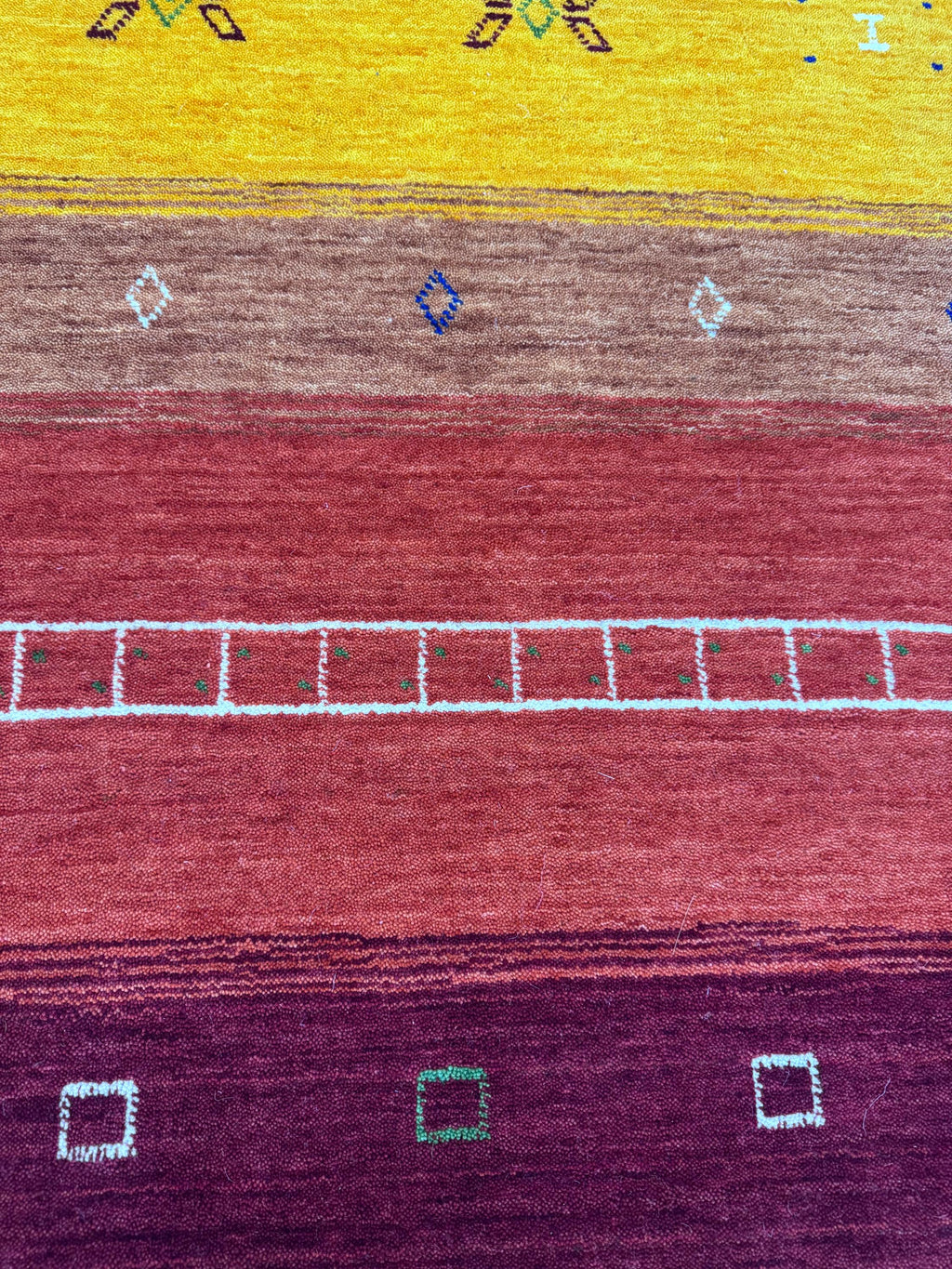 5x8 Vintage Persian Gabbeh Area Rug