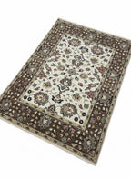 8x10 Vintage-Inspired Hand-Knotted Oushak Wool Rug | Earthy Sage & Terracotta