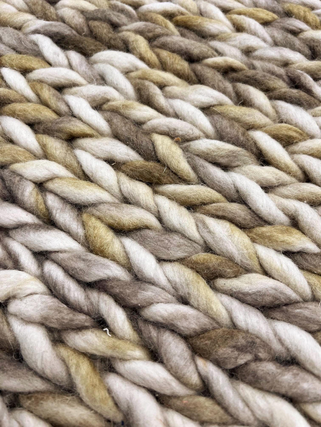 Handwoven Wool Braided Rug, Geometric Modern Design, Small Spaces