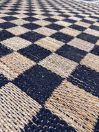 6x8 Natural Classic Checkered Jute Area Rug