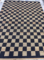 6x8 Natural Classic Checkered Jute Area Rug
