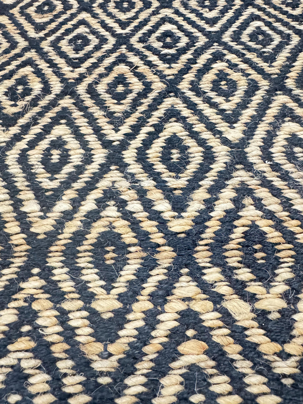 5x8 Natural Jute Diamond Pattern Area Rug