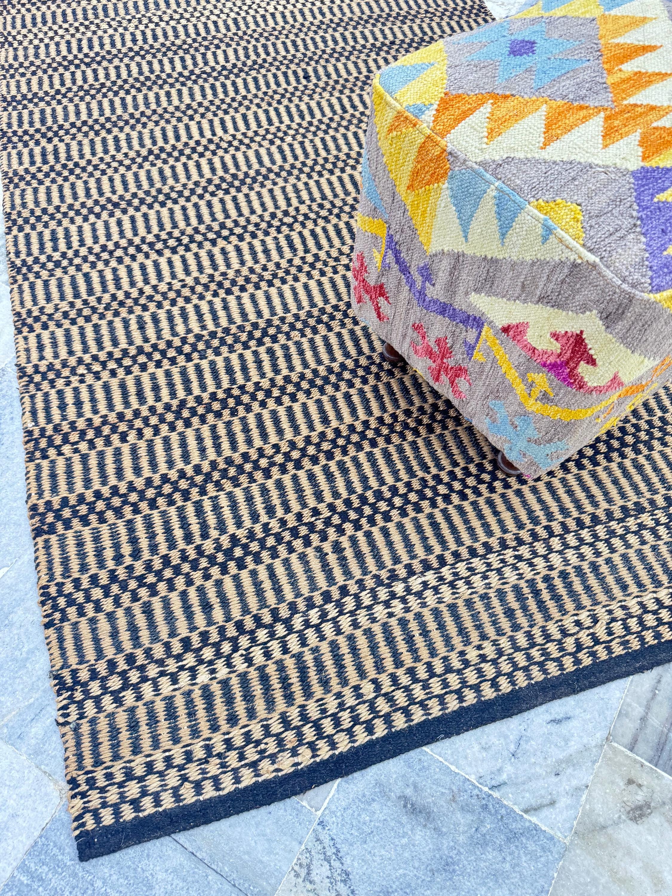 5x7 Natural Jute Area Rug , Natural Bohemian Farmhouse Rug