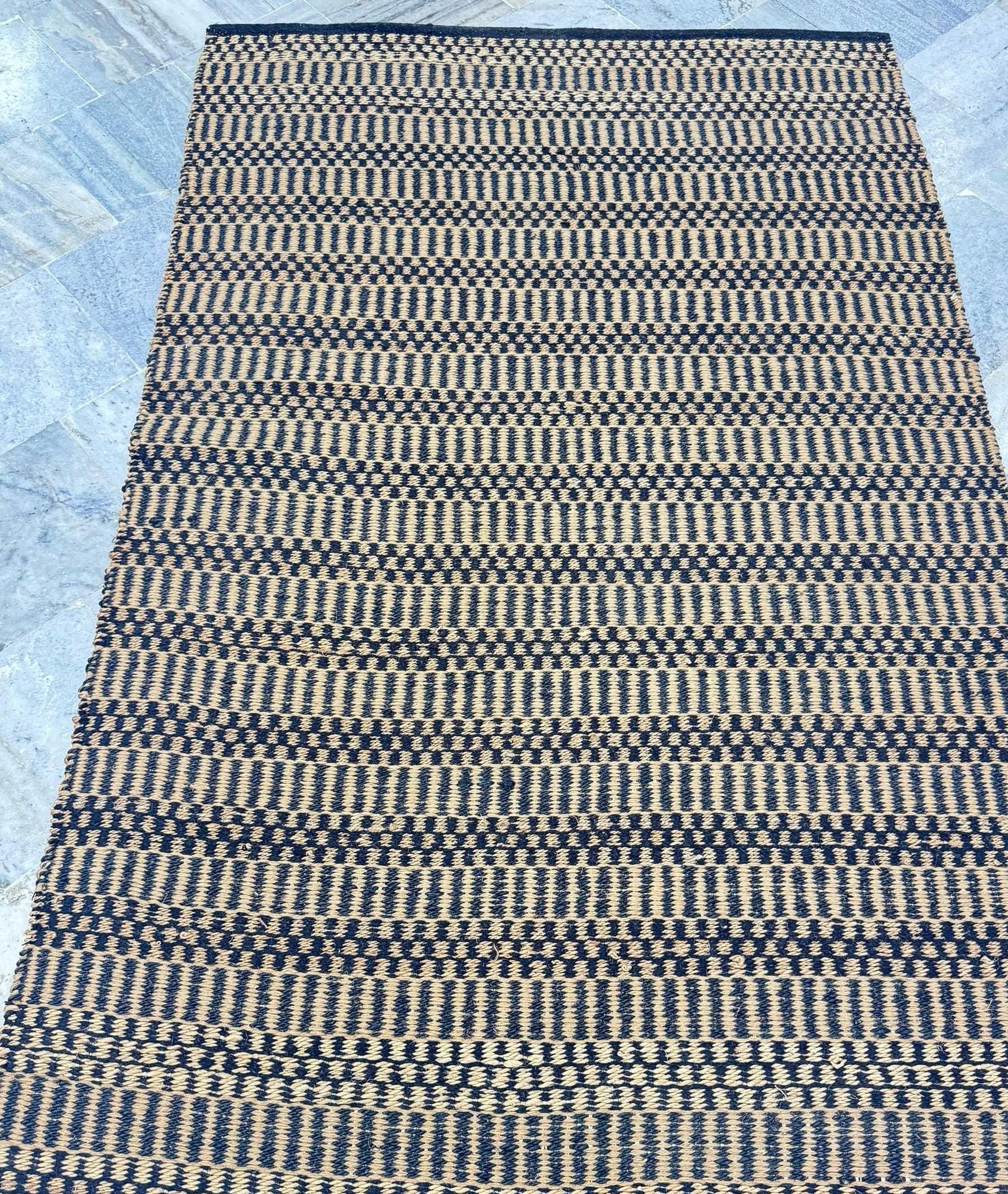 5x7 Natural Jute Area Rug , Natural Bohemian Farmhouse Rug