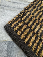 5x8 Handwoven Jute Rug , Unique Geometric Kilim Style Area Rug