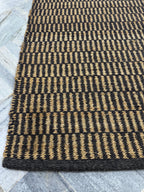 5x8 Handwoven Jute Rug , Unique Geometric Kilim Style Area Rug