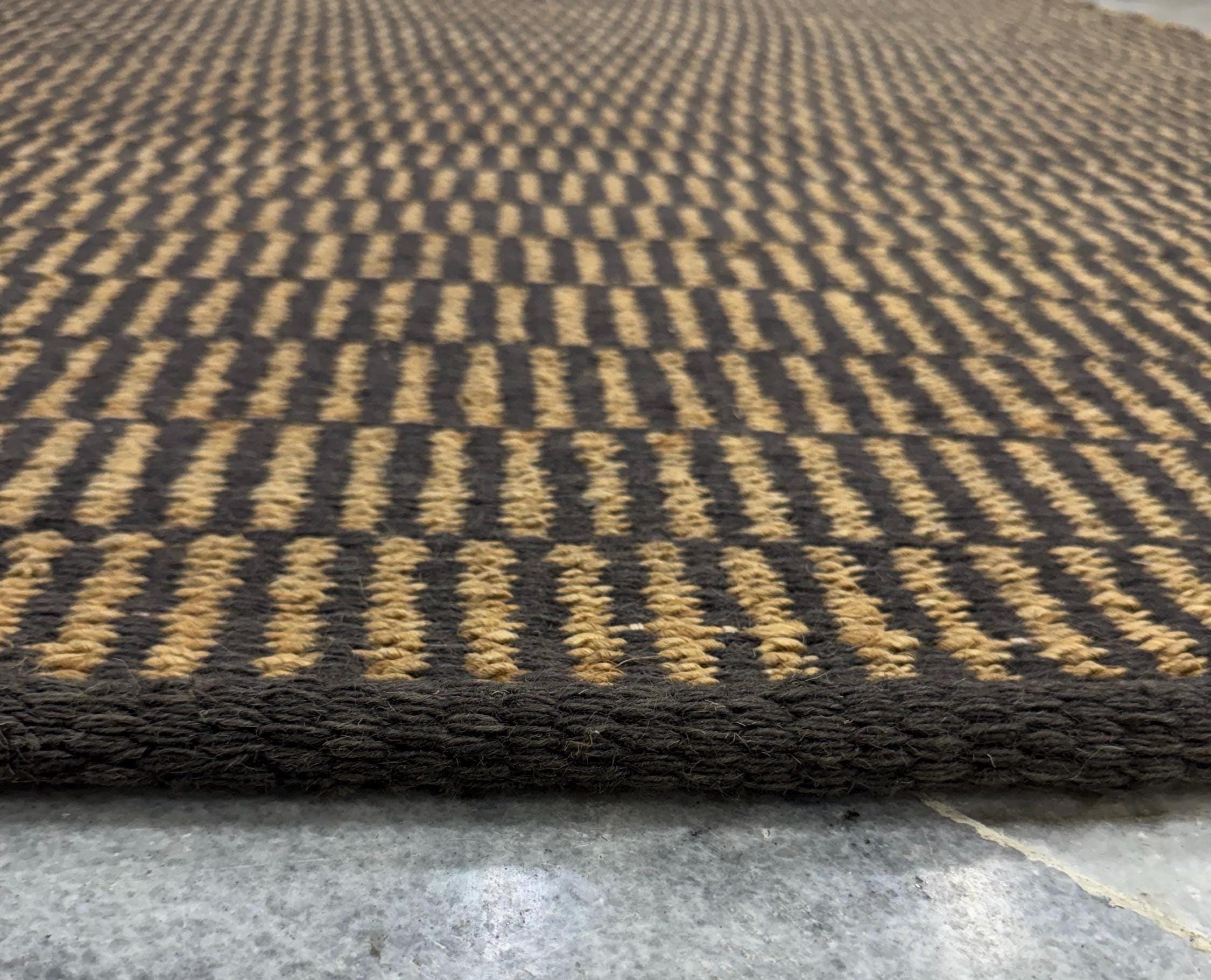 5x8 Handwoven Jute Rug , Unique Geometric Kilim Style Area Rug