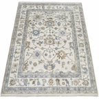 8x10 Distressed Oushak Hand-Knotted Wool Rug - Vintage Inspired