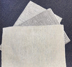 2x3 Hand-Tufted Wool and bamboo silk Accent Rugs Stripe Pattern Modern Grey Ivory Textured Small Wool Entryway, kitchen area, unique doormat