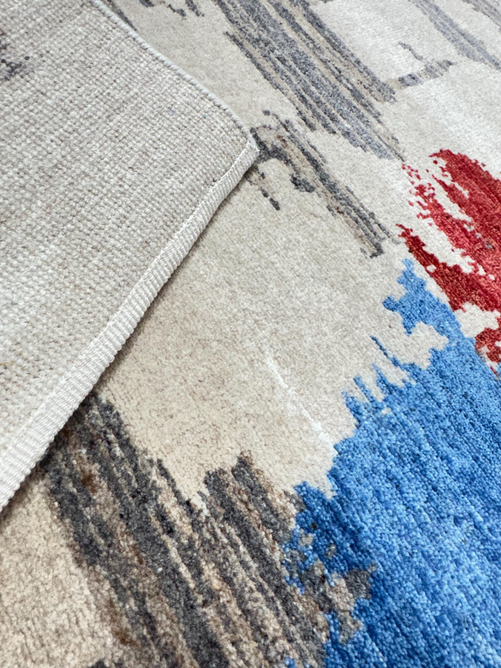 6 x 8 Abstract Gabbeh Rug, Hand-Knotted Modern Wool Rug