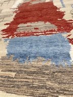 6 x 8 Abstract Gabbeh Rug, Hand-Knotted Modern Wool Rug