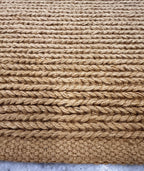6'x9' Hand-Braided Natural Jute Area Rug