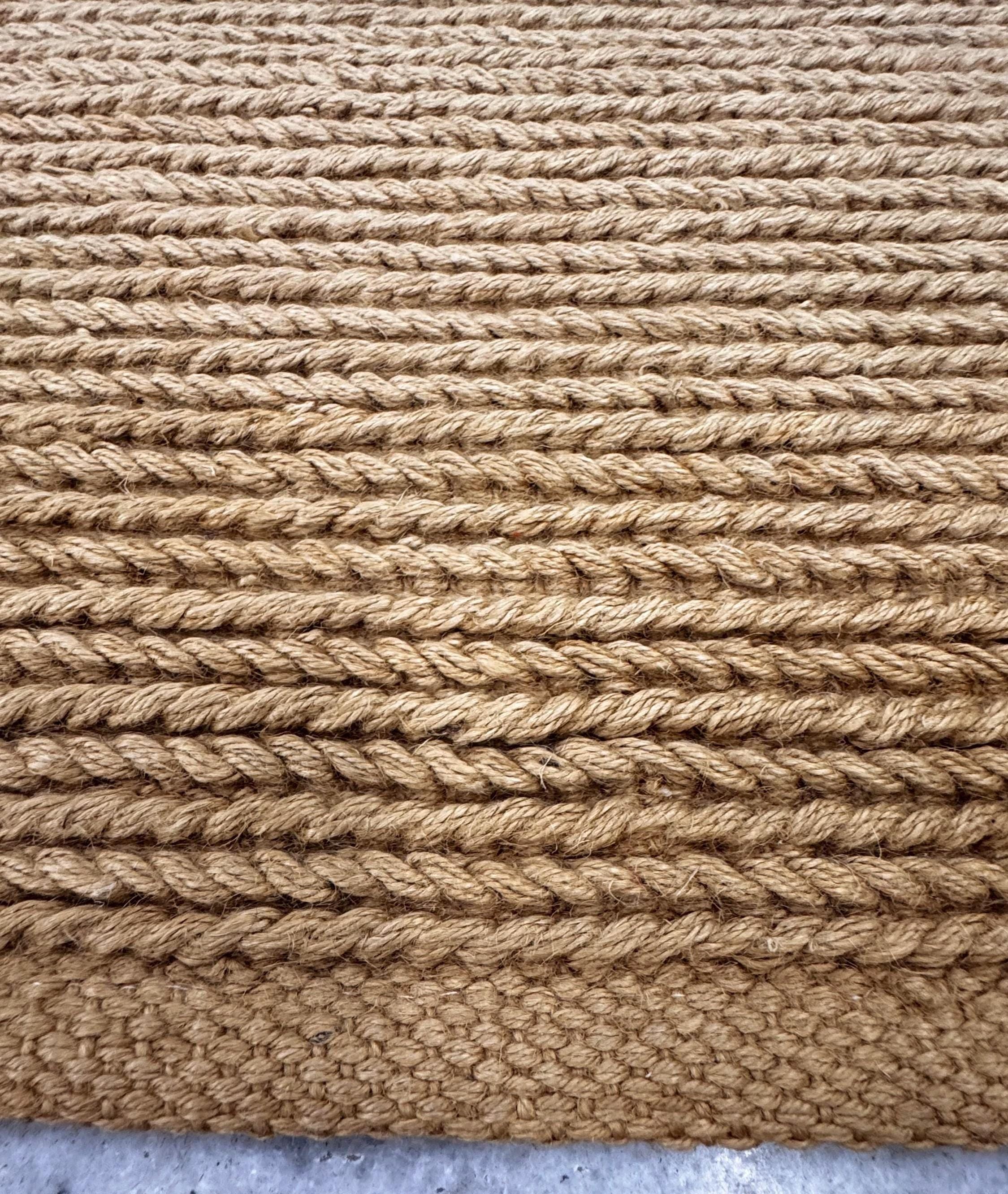 6'x9' Hand-Braided Natural Jute Area Rug