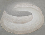Abstract Swirl Hand-Tufted Wool Rug – Modern Neutral Art for Your Floor