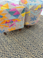 5x8 Natural Jute Diamond Pattern Area Rug