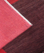 6x9 Red & Brown Gabbeh Area Rug, Modern Hand-Knotted Wool Carpet