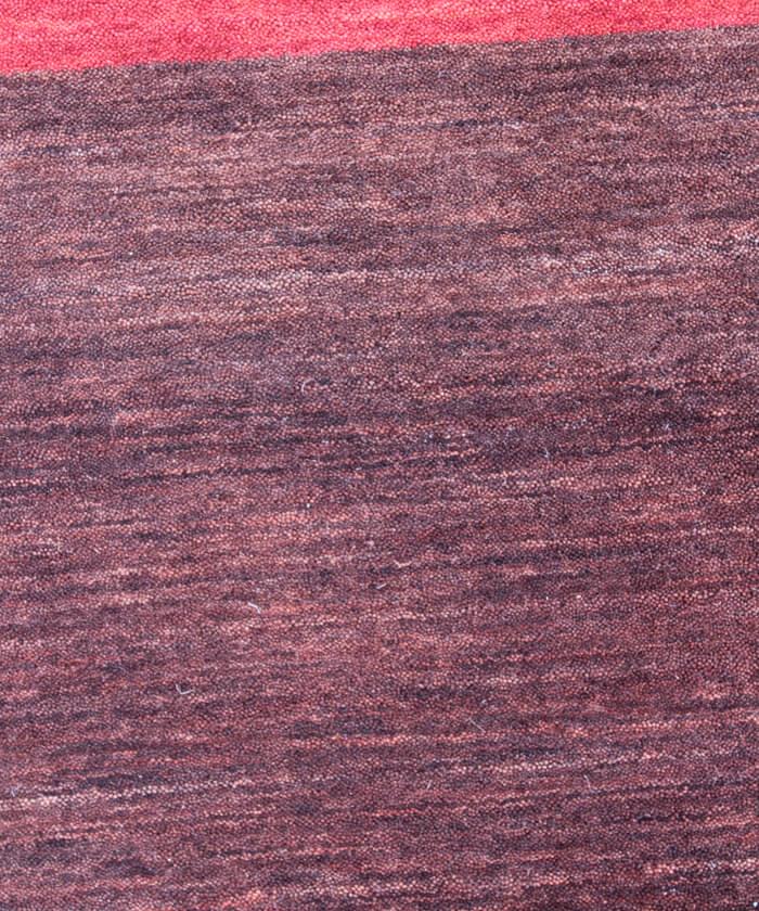 6x9 Red & Brown Gabbeh Area Rug, Modern Hand-Knotted Wool Carpet