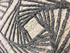 2x3 Modern Geometric Spiral Handwoven High-Low Rug Abstract charcoal Black beige Textured small Area Rug Entryway Neutral Home Decor Doormat