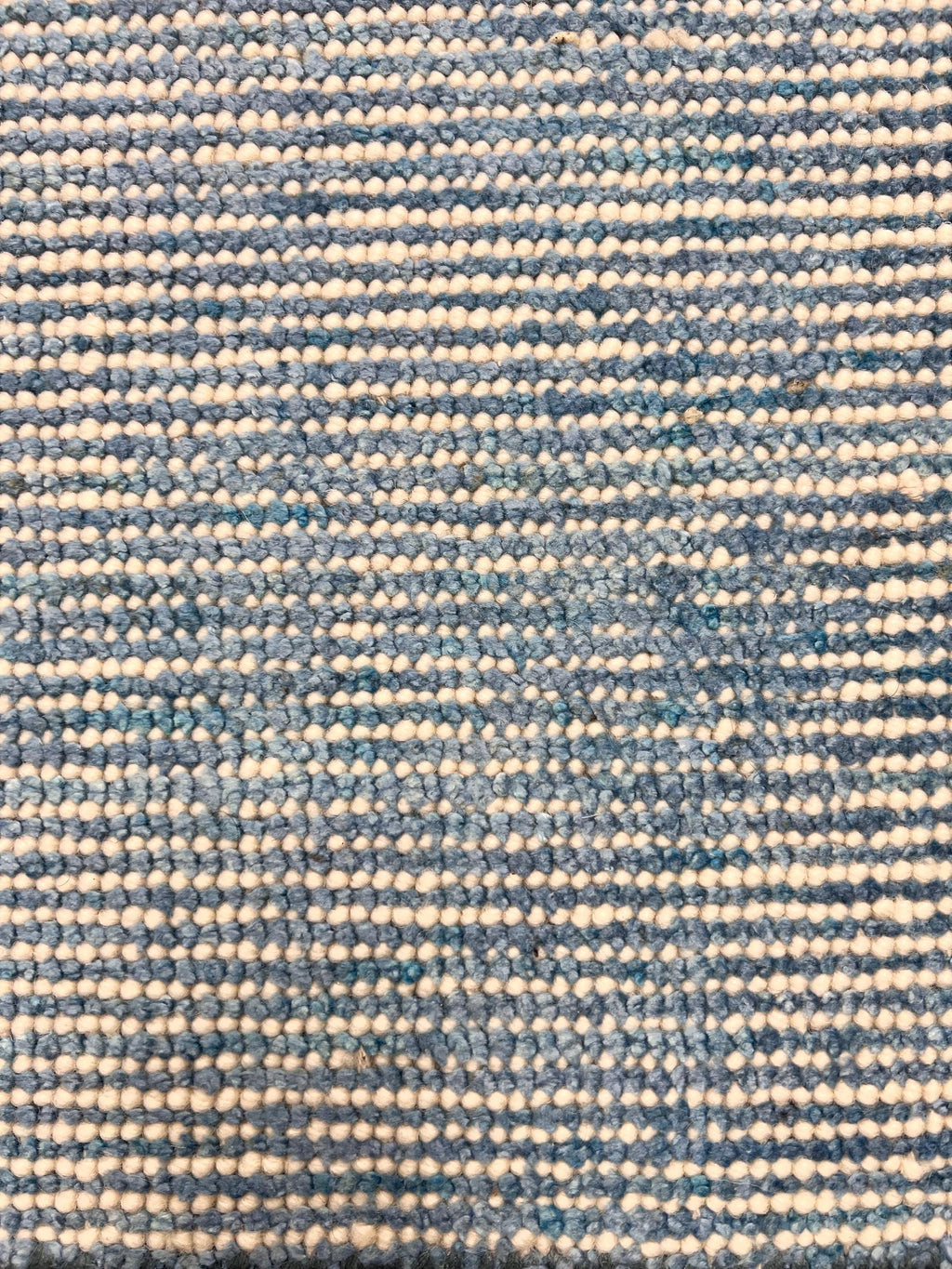 2x3 Hand-Tufted Wool & bamboo silk Accent Rug Stripe Pattern Modern Denim Ivory Textured Small Wool Entryway, kitchen area, unique doormat