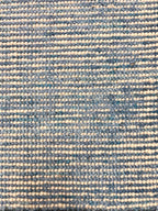 2x3 Hand-Tufted Wool & bamboo silk Accent Rug Stripe Pattern Modern Denim Ivory Textured Small Wool Entryway, kitchen area, unique doormat
