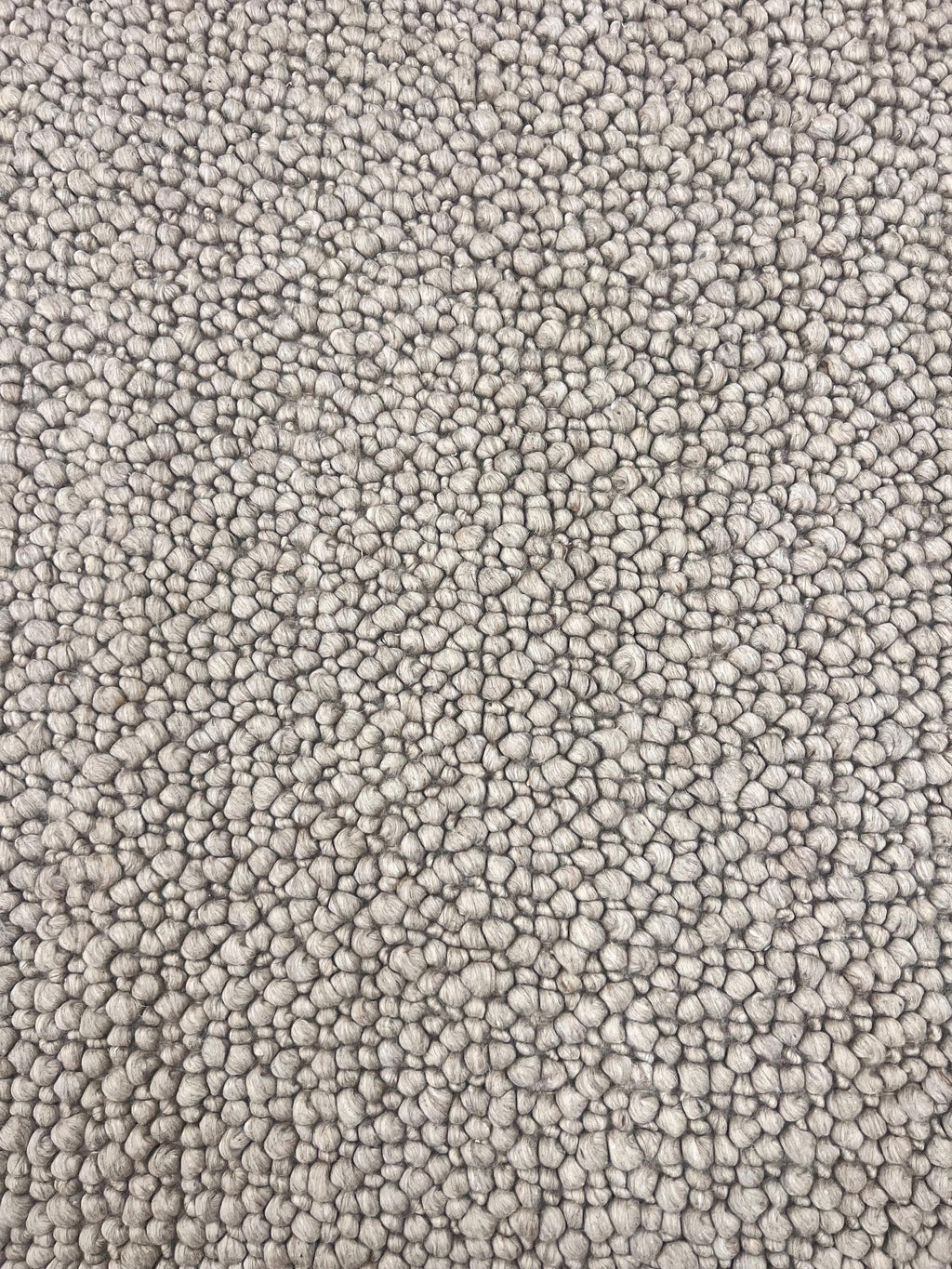 Chunky Loop Wool Rug | 8x10 HandWoven Area Rug | Neutral Beige & Grey Knotted Texture Living Room Bedroom Rug