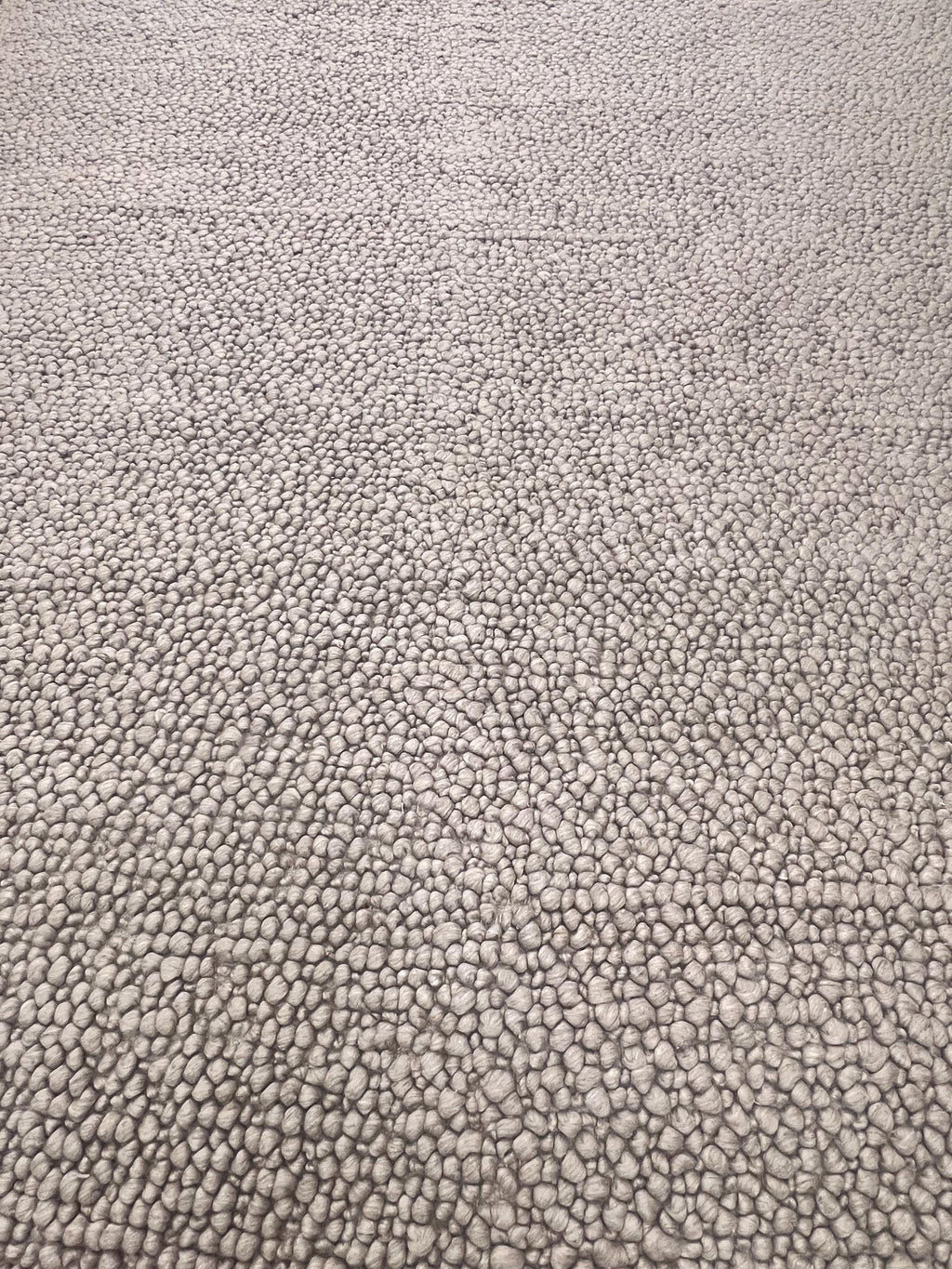 Chunky Loop Wool Rug | 8x10 HandWoven Area Rug | Neutral Beige & Grey Knotted Texture Living Room Bedroom Rug