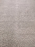 Chunky Loop Wool Rug | 8x10 HandWoven Area Rug | Neutral Beige & Grey Knotted Texture Living Room Bedroom Rug