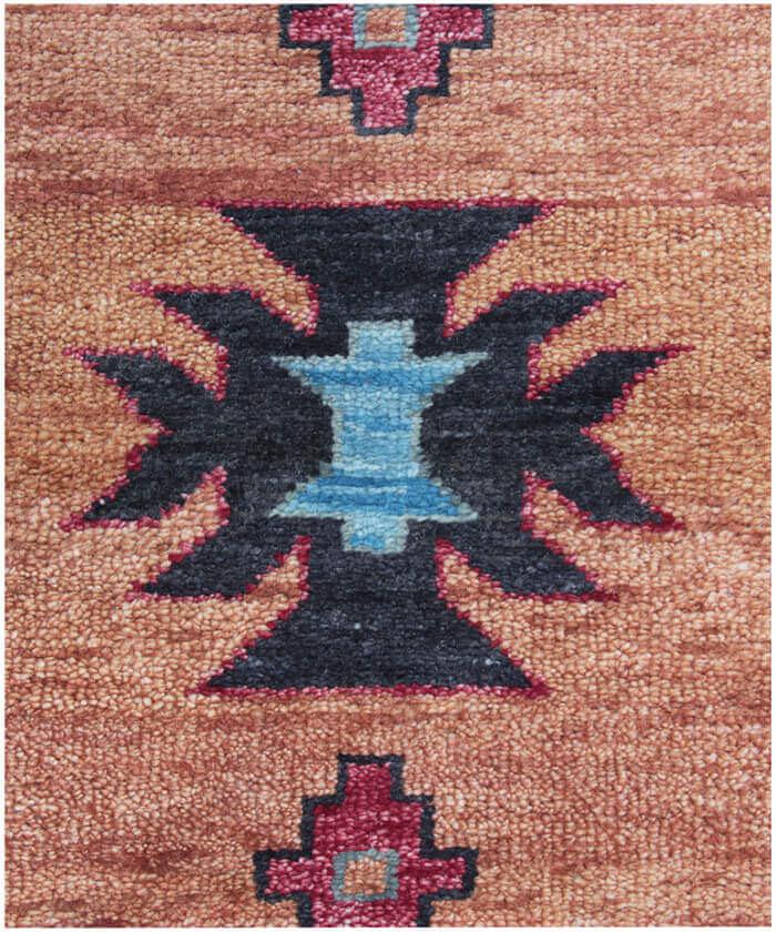 8x10 Rust & Indigo Southwestern/Navajo Hand-Knotted Wool Area Rug