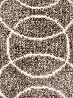 2x3 Hand-Knotted Wool & Silk Rug Small Luxury Accent Mat, Gray/brown Loop Design Entryway Area Rug, bedside rug, boho rug,door mat