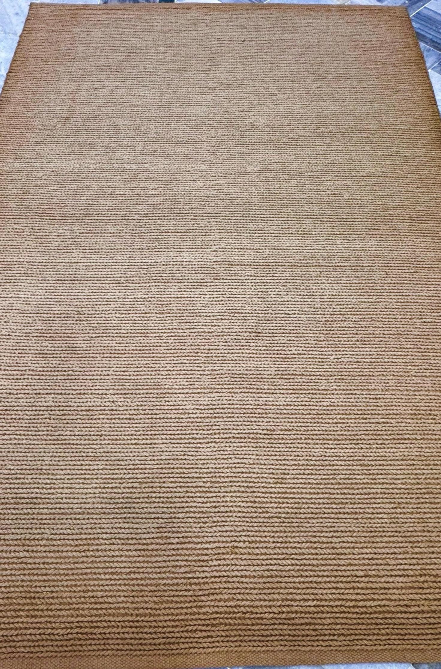 6'x9' Hand-Braided Natural Jute Area Rug
