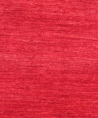 8x10 Solid Bright Red Gabbeh Rug, Hand-Knotted Wool Area Rug