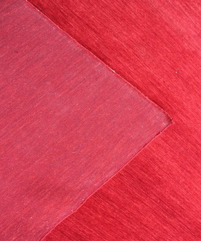 8x10 Solid Bright Red Gabbeh Rug, Hand-Knotted Wool Area Rug