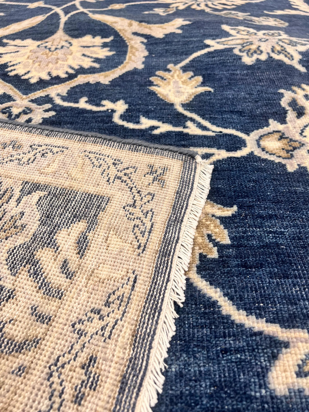 Elegant 8x10 Hand-Knotted China Blue Wool luxurious area handmade Rug